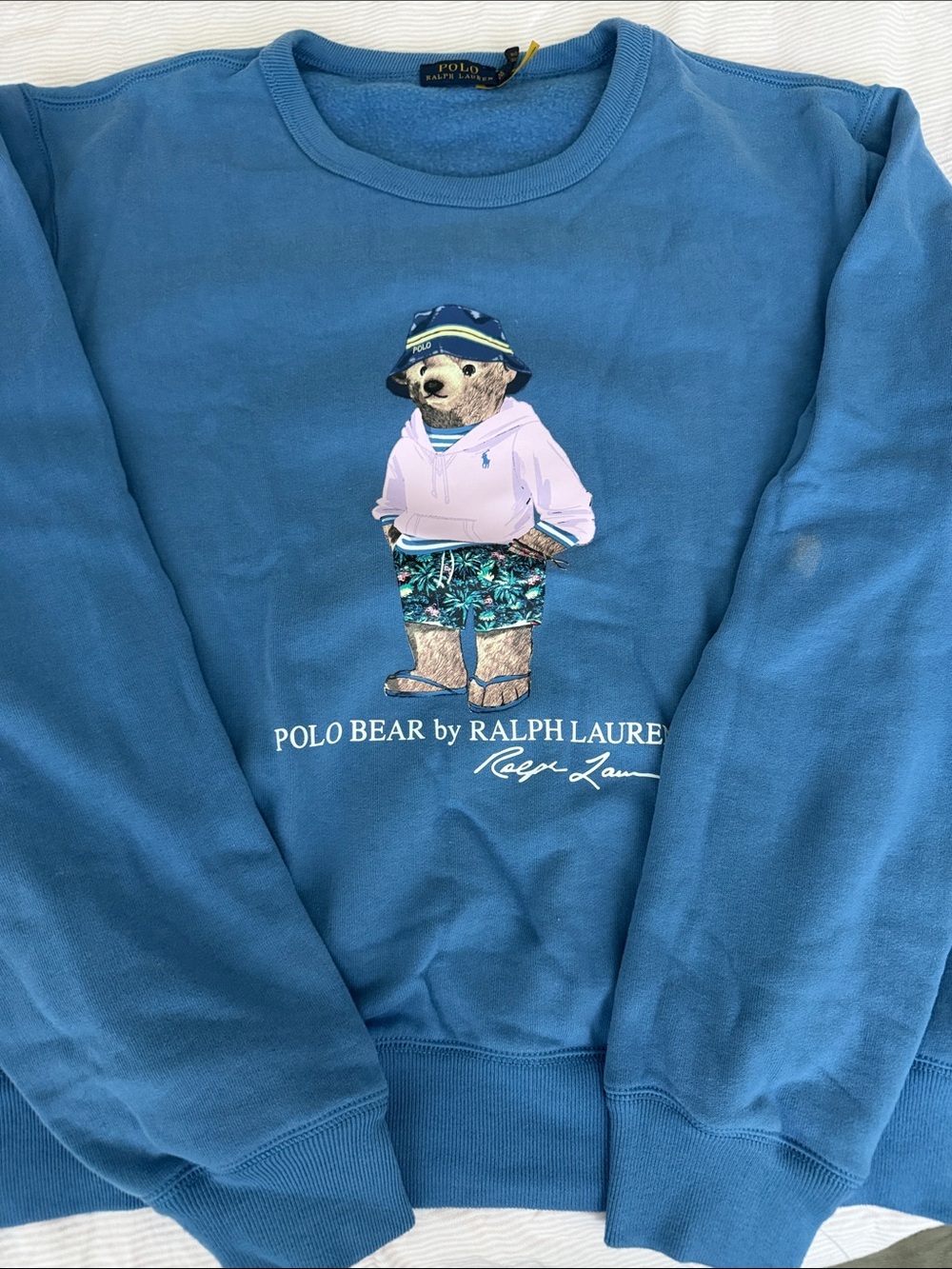 Polo by Ralph Lauren Blue Pullover with Polo Bear Graphic